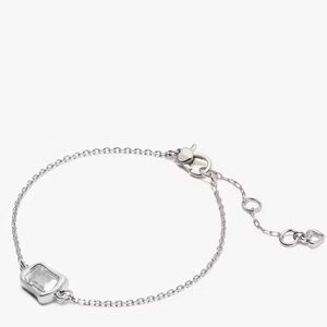 $78 Kate Spade Molten Glass Solitaire Bracelet silver / clear